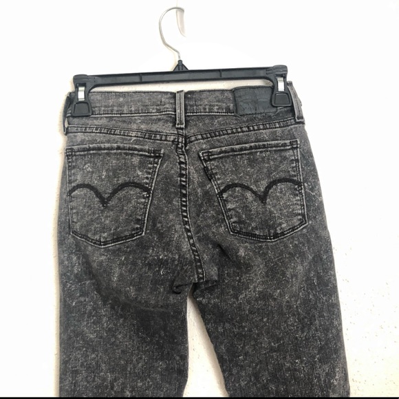 Levi’s 710 Super Skinny Black Acid Wash Jeans - Picture 5 of 11